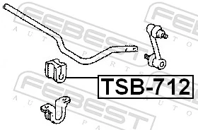 TSB712 Febest Buje de barra estabilizadora trasera