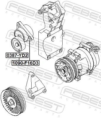 Tensor de correa poli V DJ343024 Daejin