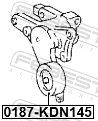 0187KDN145 Febest Polea tensora