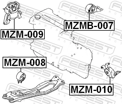MZMB007 Febest Taco de motor
