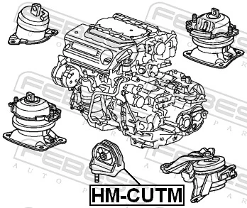 Soporte inferior izquierdo del motor 50851TA1A01 Honda