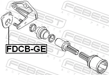 FDCBGE Febest Soporte de rodamiento intermedio del semieje delantero