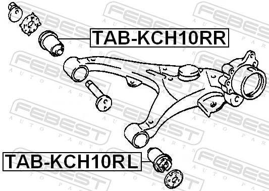 TABKCH10RL Febest Buje delantero del brazo trasero