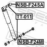 NSBF24M Febest Buje de amortiguador trasero