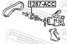 1287ACC Febest Polea tensora