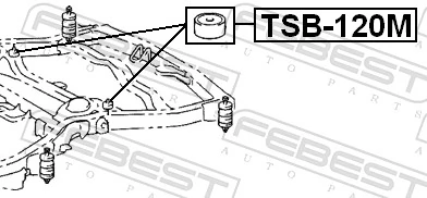 TSB120M Febest Cojín de bastidor