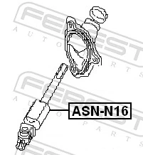 ASNN16 Febest Eje inferior de la columna de dirección
