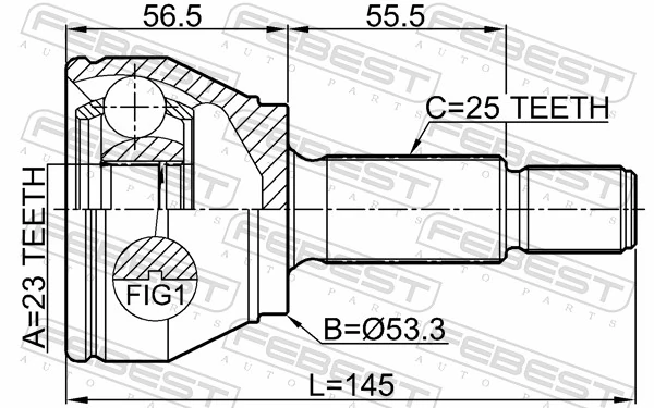 Junta homocinética exterior delantera Ford Focus III