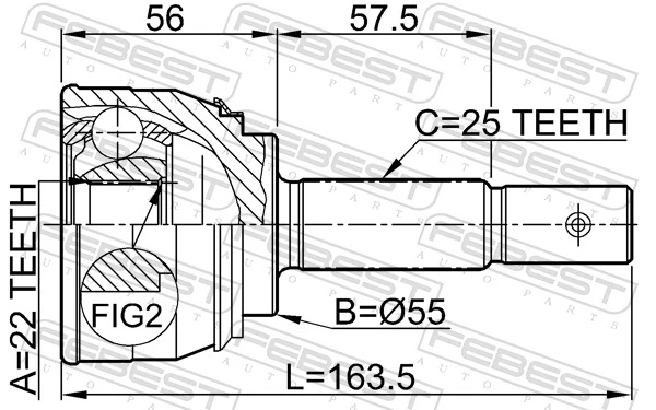 Junta homocinética para Nissan Sunny III N14