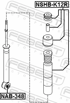 Silentblock amortiguador trasero para Mazda 6  GH