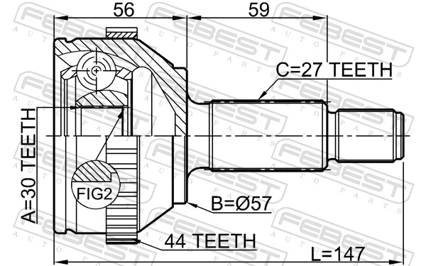 Junta homocinética exterior delantera Ford Mondeo II