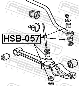 HSB057 Febest Casquillo de bieleta estabilizadora delantera