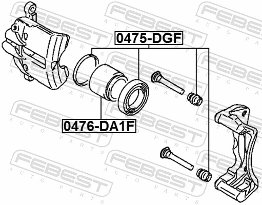Émbolo, pinza del freno delantera Alfa Romeo 145 930