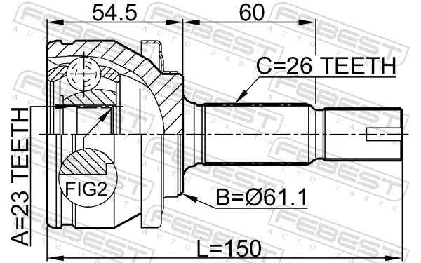 Junta homocinética exterior delantera Toyota Auris E15