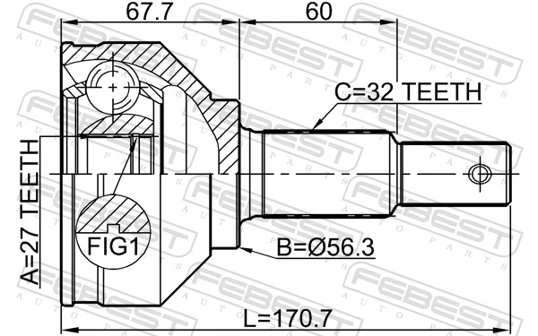 Junta homocinética para Nissan Murano  Z51