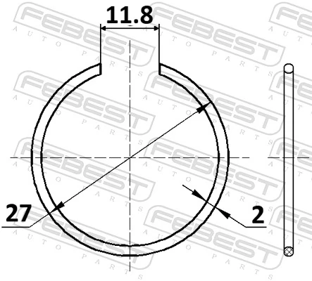 CC127X2 Febest Anillo de retén de junta homocinética