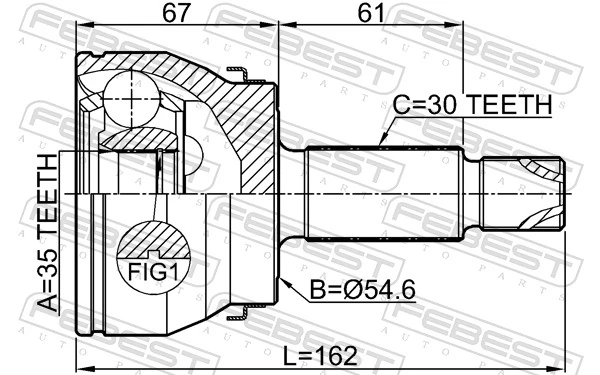 Junta homocinética para Hyundai Santa Fe IV TM, TMA