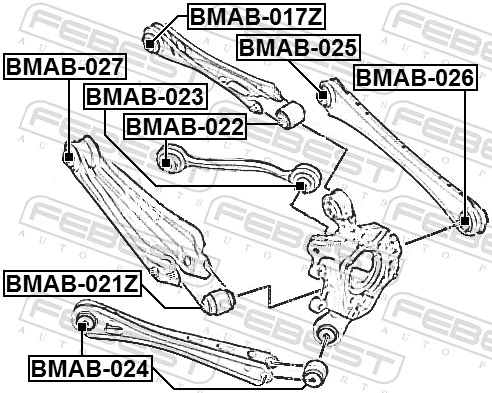 BMAB027 Febest Buje del brazo inferior trasero