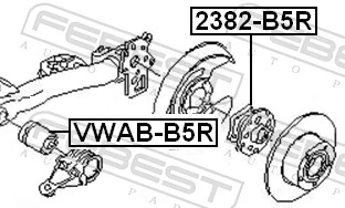 VWABB5R Febest Silentblock del puente trasero
