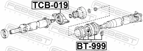 BT999 Febest Guardapolvo del eje de transmisión