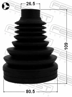 Fuelle, árbol de transmisión delantero interior 30759411 Volvo