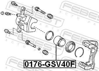 0176GSV40F Febest Émbolo de la pinza de freno delantera