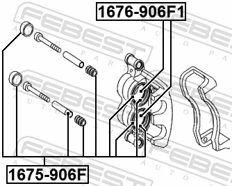 1675906F Febest Kit de reparación de pinzas