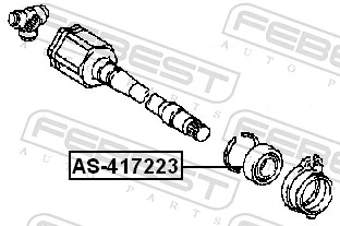 AS417223 Febest Cojinete del semieje delantero