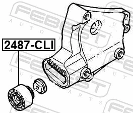 2487CLI Febest Polea tensora