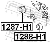 1288H1 Febest Polea tensora intermedio de correa dentada