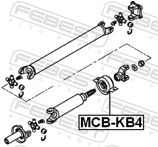 MCBKB4 Febest Rodamiento central del eje de transmisión