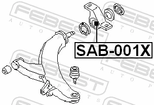 SAB001X Febest Silentblock de brazo de suspensión delantero inferior