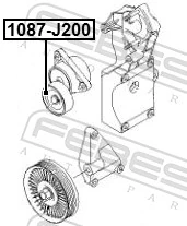  Tensor de correa poli V Opel Astra 