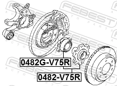 Cojinete de cubo delantero Mitsubishi Pajero III SUV (V70) (2000 - 2006) precio, desde 75,77 EUR
