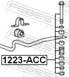 1223ACC Febest Bieleta estabilizadora delantera