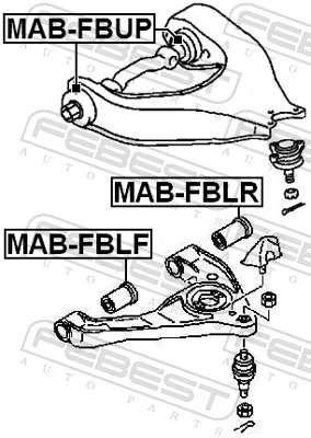 Silentblock de brazo de suspensión delantero inferior para Mitsubishi Canter VII FB7, FB8, FE7, FE8