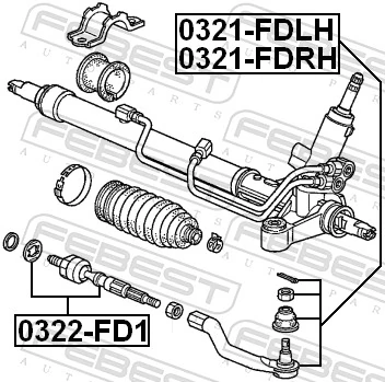 0322FD1 Febest Barra de direccion coche