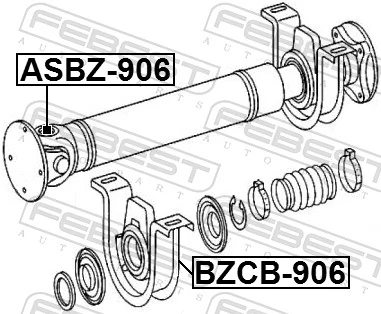 ASBZ906 Febest Cruceta transmision