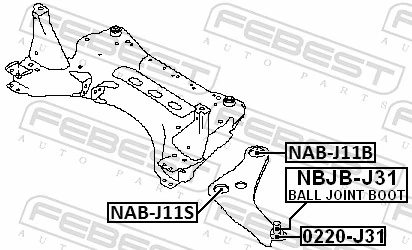Silentblock de brazo de suspensión delantero inferior para Nissan Qashqai II J11