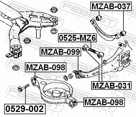 Comprar GJ6A28300 BBC Buje del brazo inferior trasero