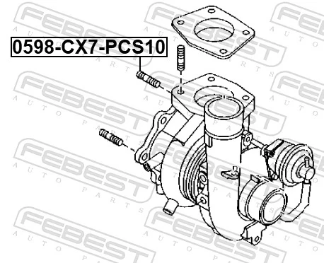 3241A028 Perkins Espárrago del colector de escape