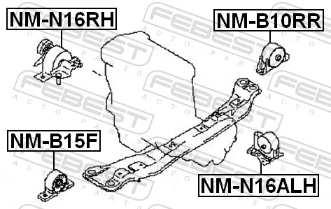 NMB10RR Febest Taco de motor