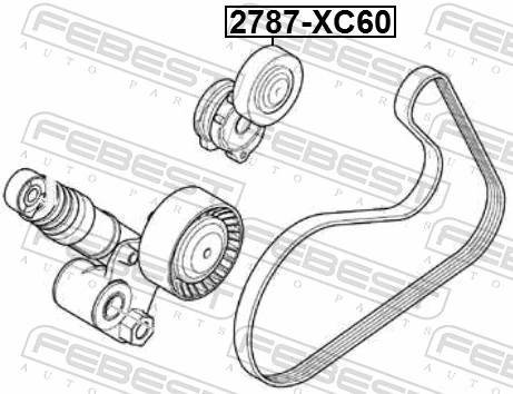 2787XC60 Febest Polea tensora