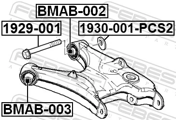 BMAB002 Febest Buje del brazo inferior trasero