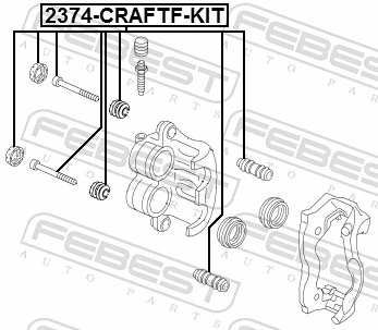 Comprar Kit de reparación de pinzas de freno Volkswagen Crafter 30-35 2E, 2EE, 2EK