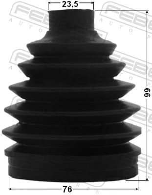 0117NGJ10 Febest Fuelle transmisión delantero exterior