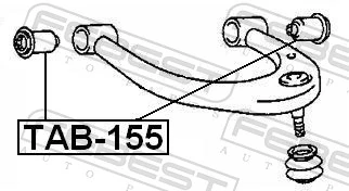TAB155 Febest Buje del brazo de suspensión delantero superior