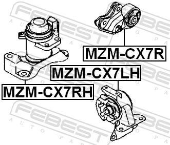 MZMCX7RH Febest Soporte de motor derecho