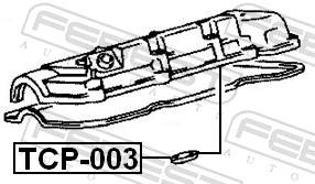 TCP003 Febest Anillo de sellado del pozo de la bujía