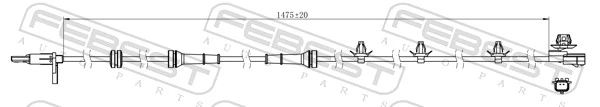 02606004 Febest Sensor de rueda abs